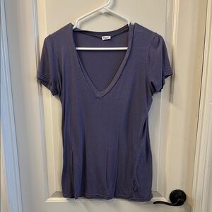 Splendid Fitted Purple Short Sleeve Tee
